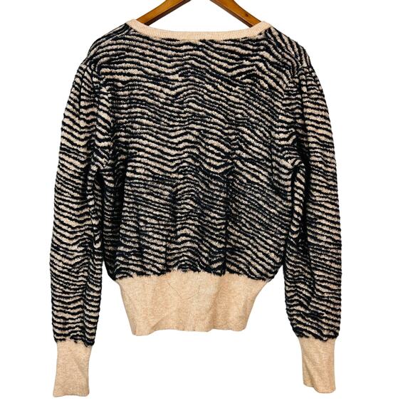 ASTR V Neck Sweater Fuzzy Animal Stripe - XL - Picture 4 of 5